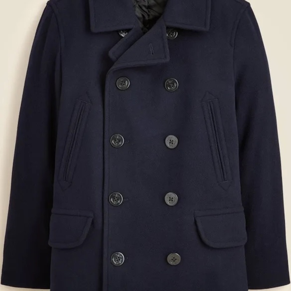 J. Crew Dark Navy Blue Peacoat for Men